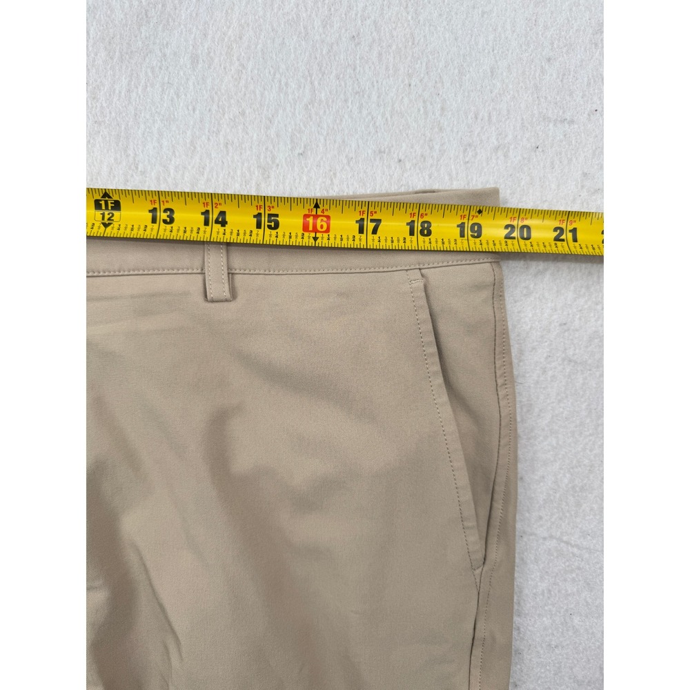 Dunning Golf Performance Shorts Mens 38 Khaki Tan Stretch Flat Front Athleisure - Picture 6 of 9